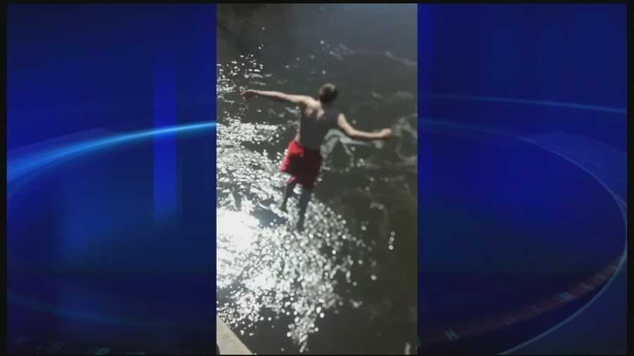 Fish and Game officials are warning people about the dangers of jumping into cold water.