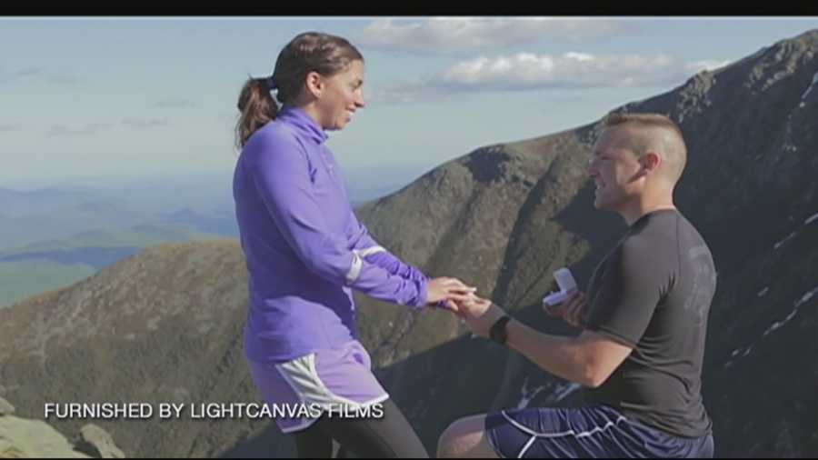 Mount Washington was the backdrop of a romantic proposal captured on camera.