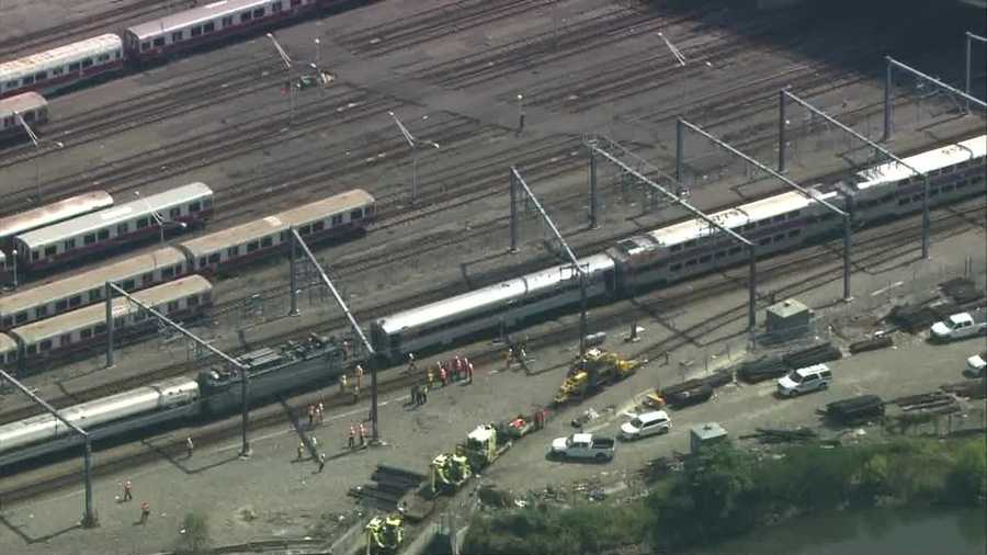 Photos: Amtrak, MBTA train involved in South Station crash