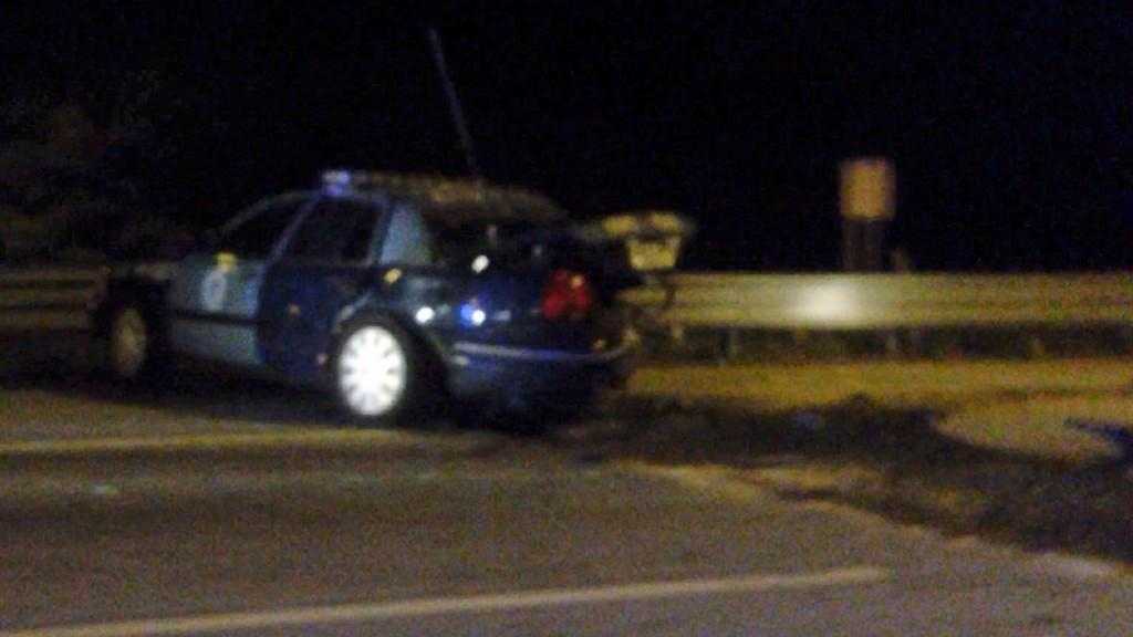 State police cruiser struck; Driver charged