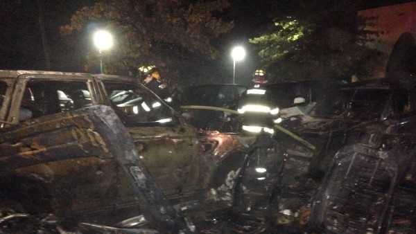 Photos: 20 expensive, high-end cars burn in fire
