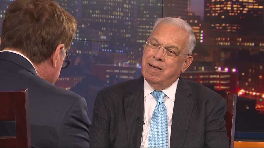 Menino discusses his book "Mayor for a New America" with NewsCenter 5's Ed Harding in October 2014.
