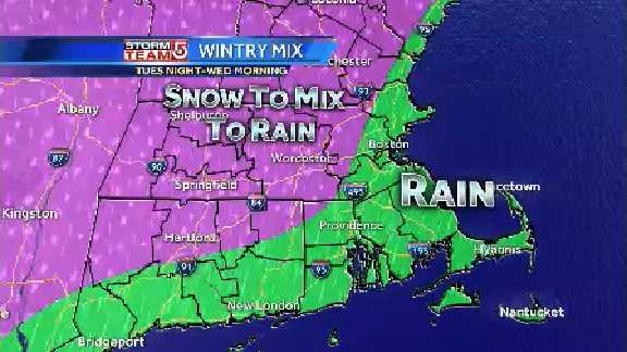 Wintry mix of snow, sleet, rain in forecast