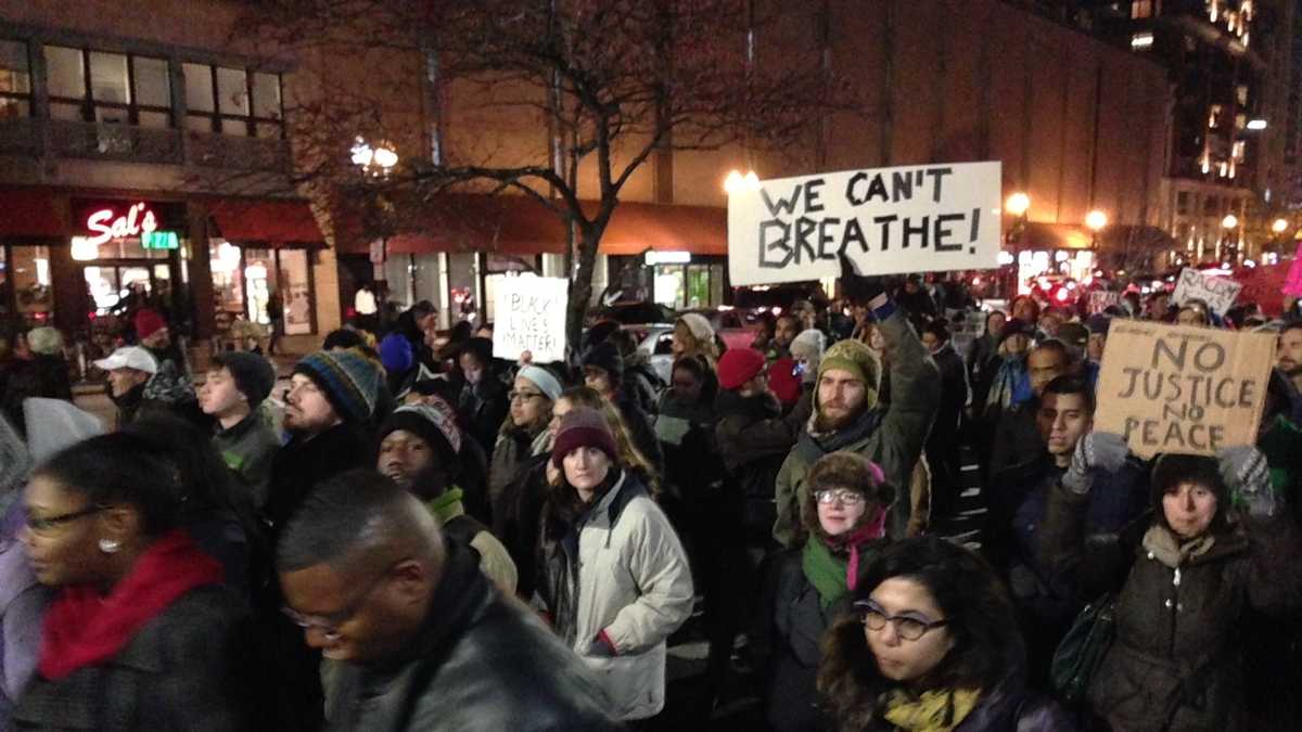 Photos: Protests in Boston over chokehold, Ferguson decisions