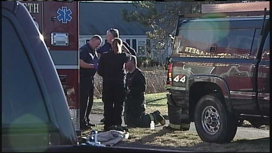 Officials say a woman died in a fire in Cape Elizabeth Friday afternoon.