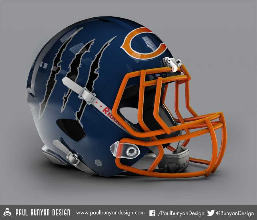 Designer gives NFL team helmets a bold makeover