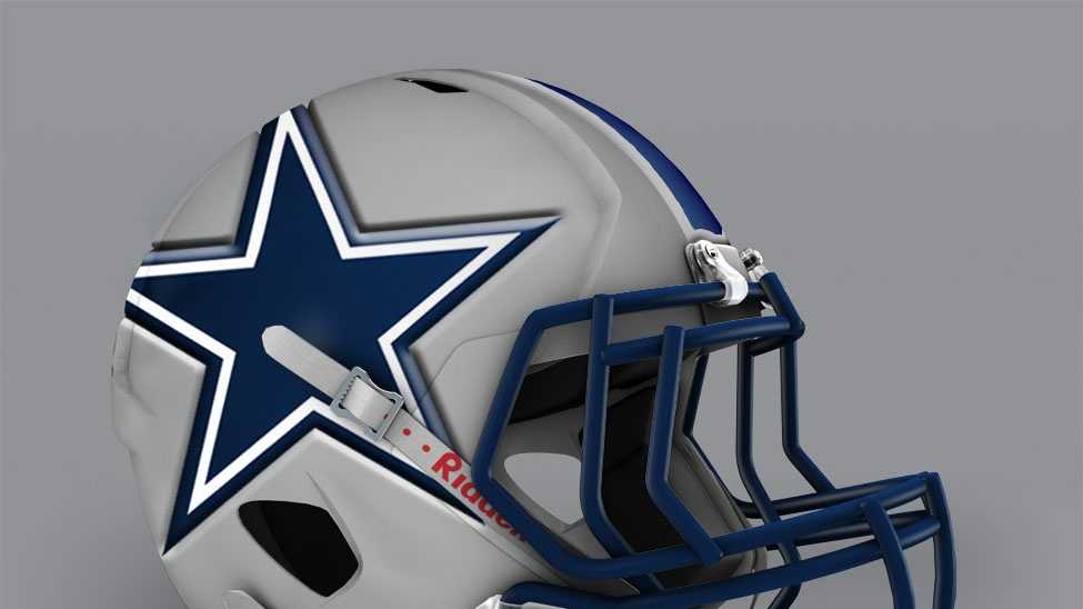 Designer gives NFL team helmets a bold makeover