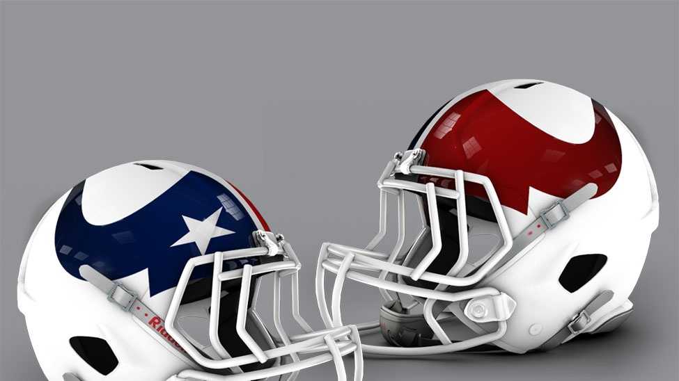 Designer gives NFL team helmets a bold makeover