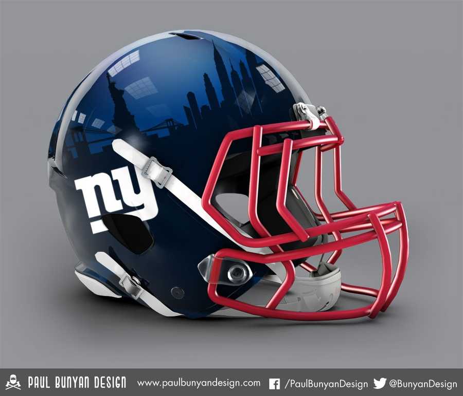 Designer gives NFL team helmets a bold makeover