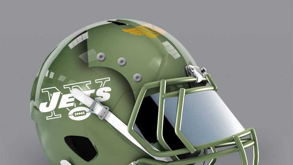 Designer gives NFL team helmets a bold makeover