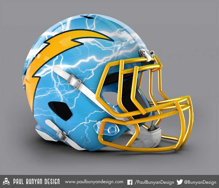 Designer gives NFL team helmets a bold makeover