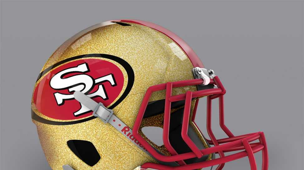 Designer gives NFL team helmets a bold makeover