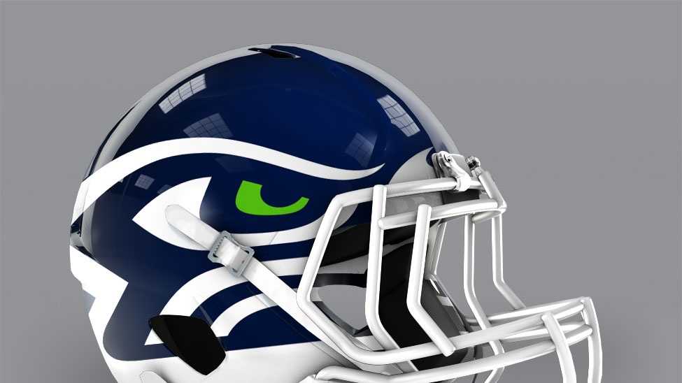 Designer gives NFL team helmets a bold makeover