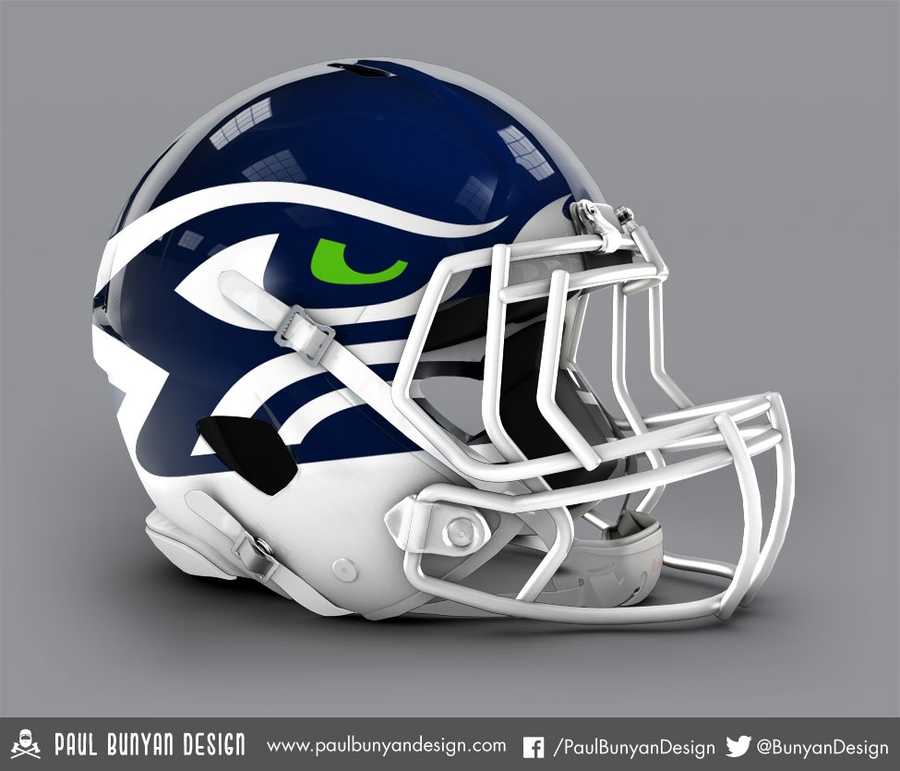 Designer gives NFL team helmets a bold makeover