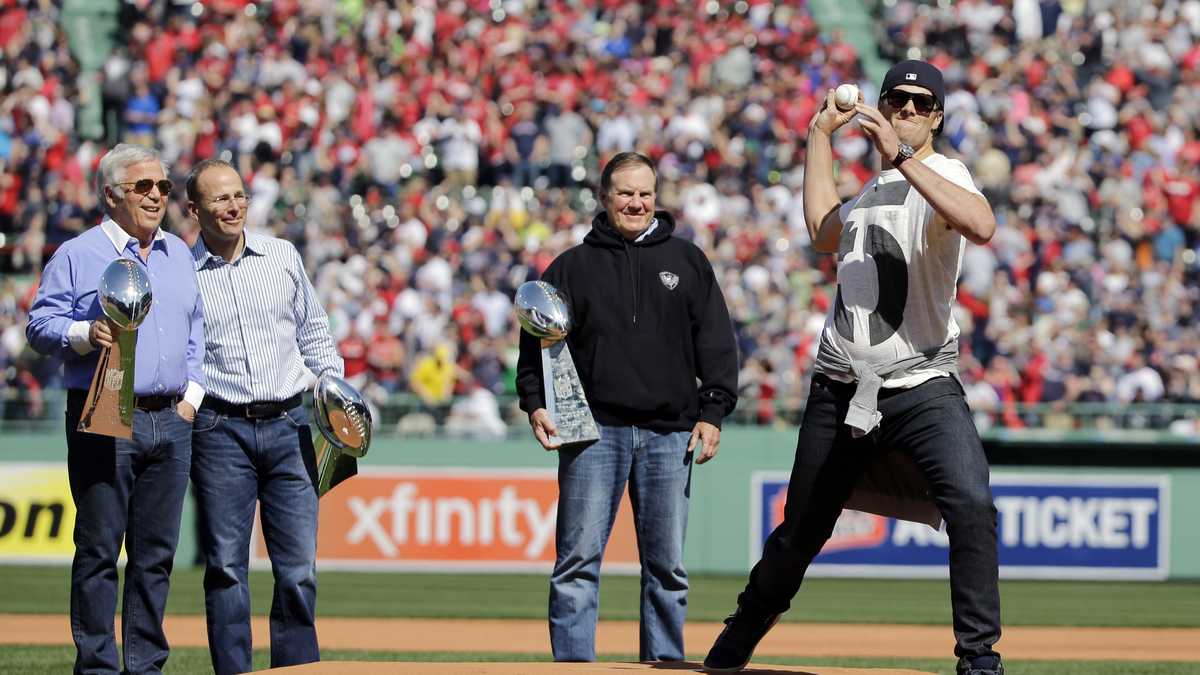 Tom Brady throws out first pitch at Fenway opening day
