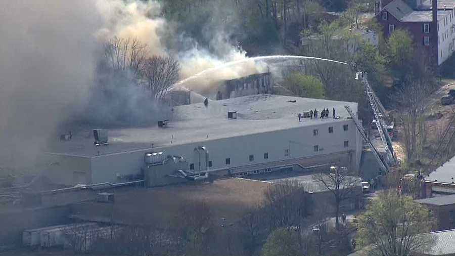 Massive fire at Gardner warehouse seen from miles away