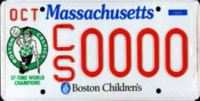 Massachusetts Patriots Aluminum License Plate 