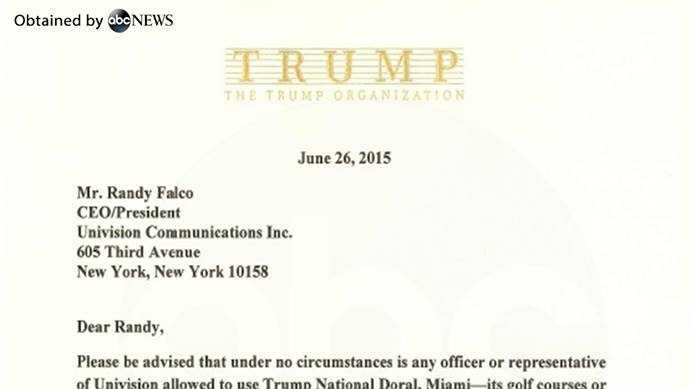 Trump Bans Univision Employees From His Properties
