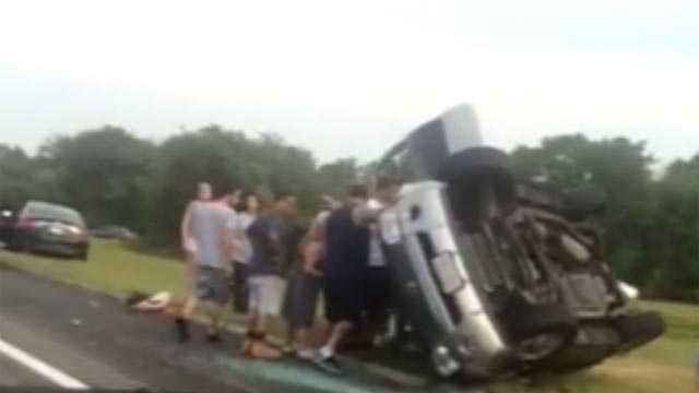 Good Samaritans Race To Save Trapped Driver After Crash