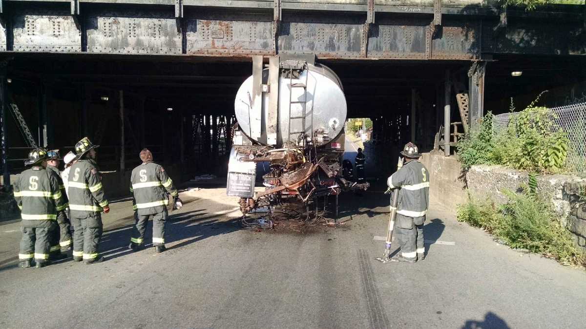 Tanker crashes into Somerville railroad bridge