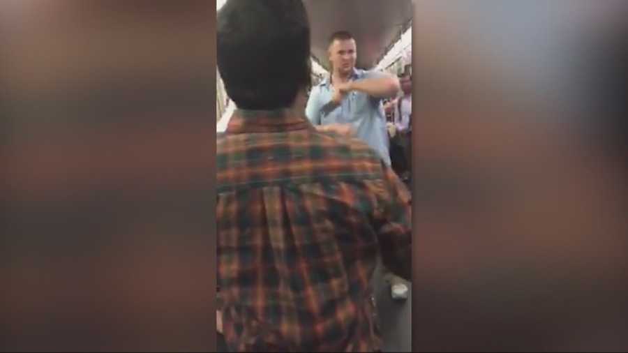 An argument on an MBTA Red Line train Friday night escalated into violence that was all captured on camera.