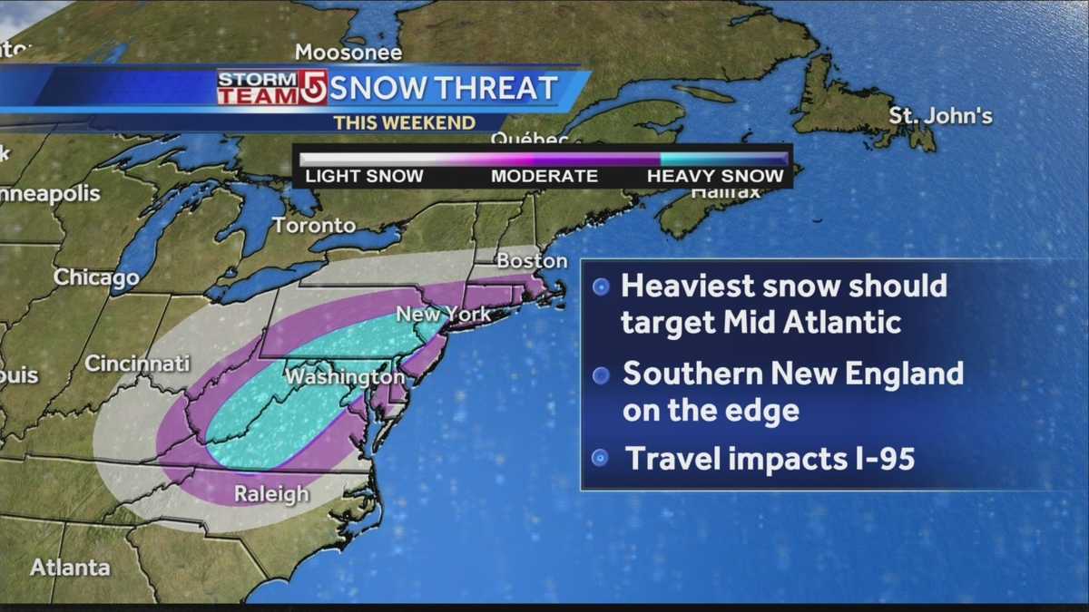 Track of weekend storm shifts again
