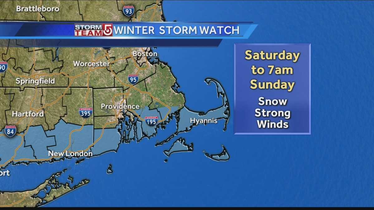 Winter storm watch issued for parts of Mass.