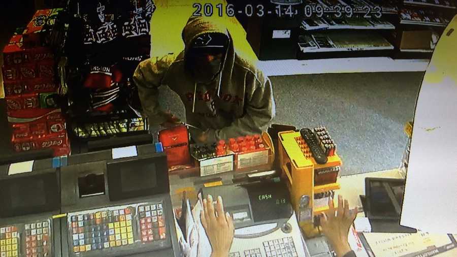 A man brandishing a large butcher knife robber a Waltham convenience store Monday morning.