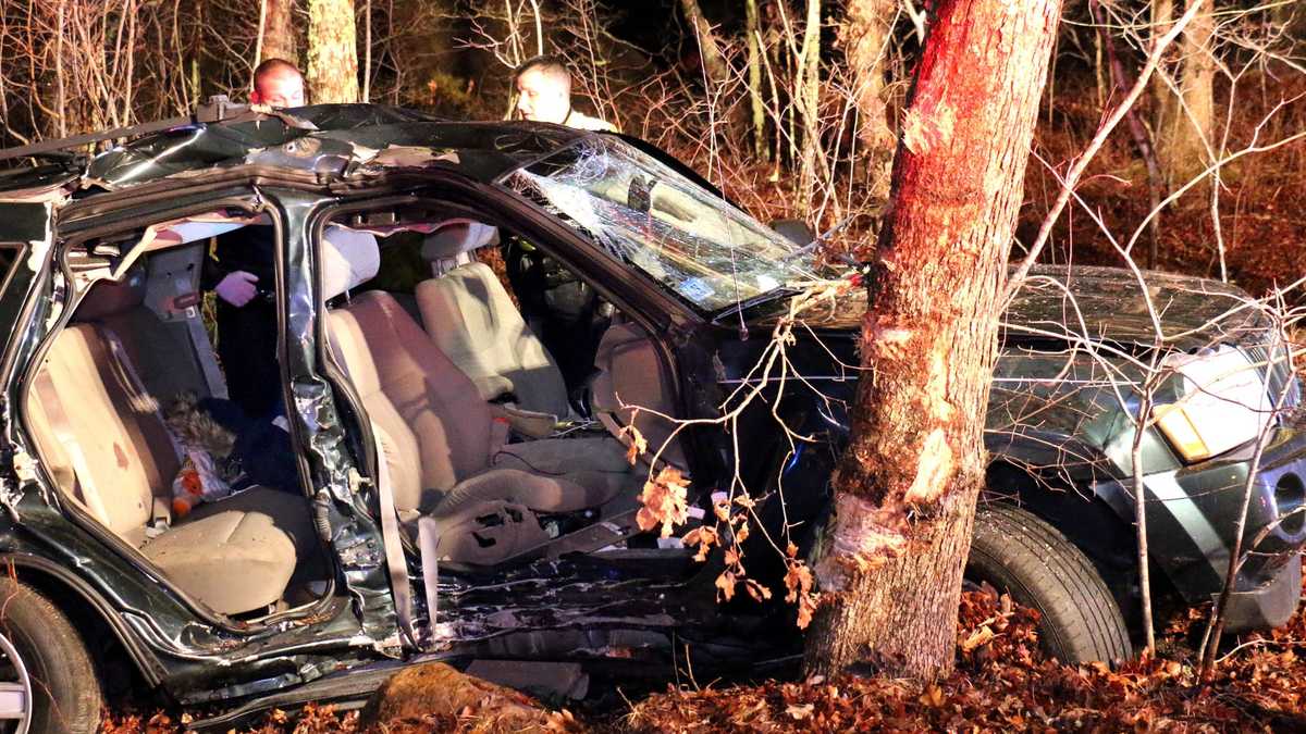4 teens hospitalized after SUV slams tree