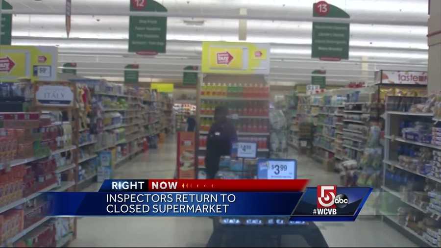 Inspectional service officials were in and out of the Roxbury Stop & Shop supermarket and held a closed door meeting with Stop & Shop officials.