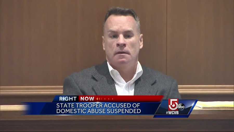 Trooper charged with domestic assault suspended indefinitely