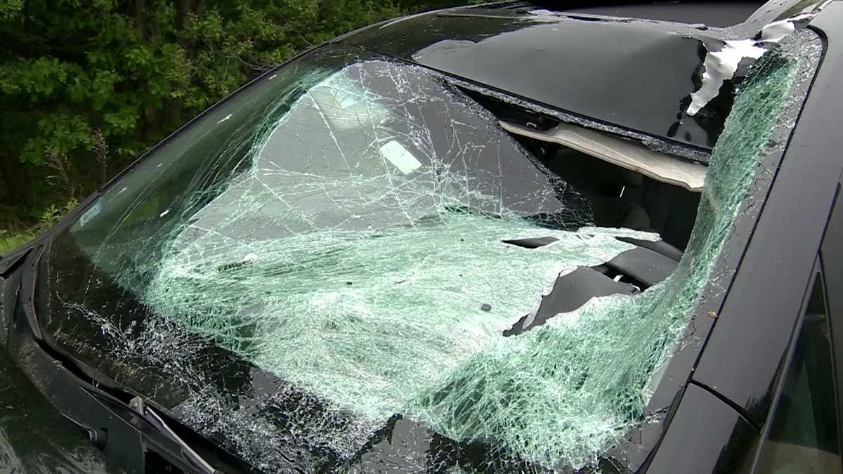 Tire comes off vehicle, hits car heading opposite direction