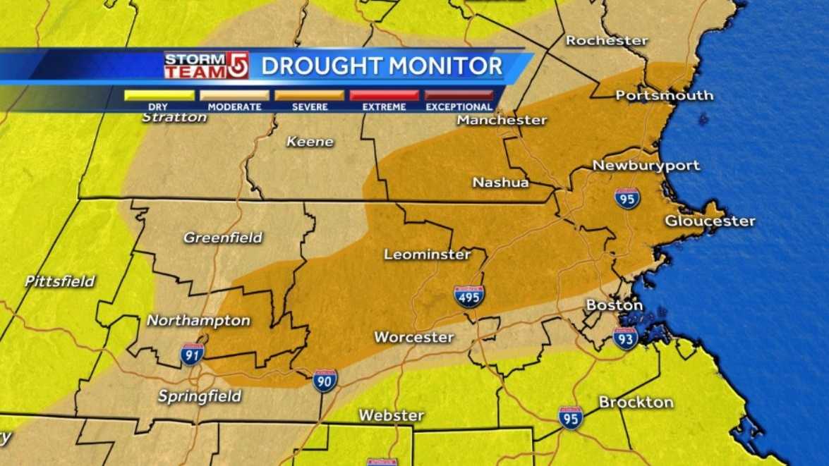 Parts of Massachusetts under severe drought