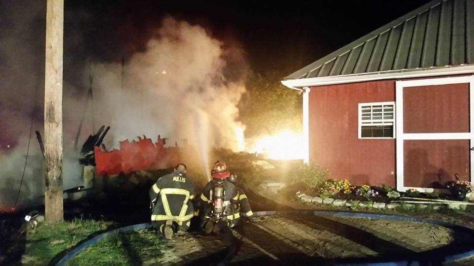32 horses escape overnight barn fire