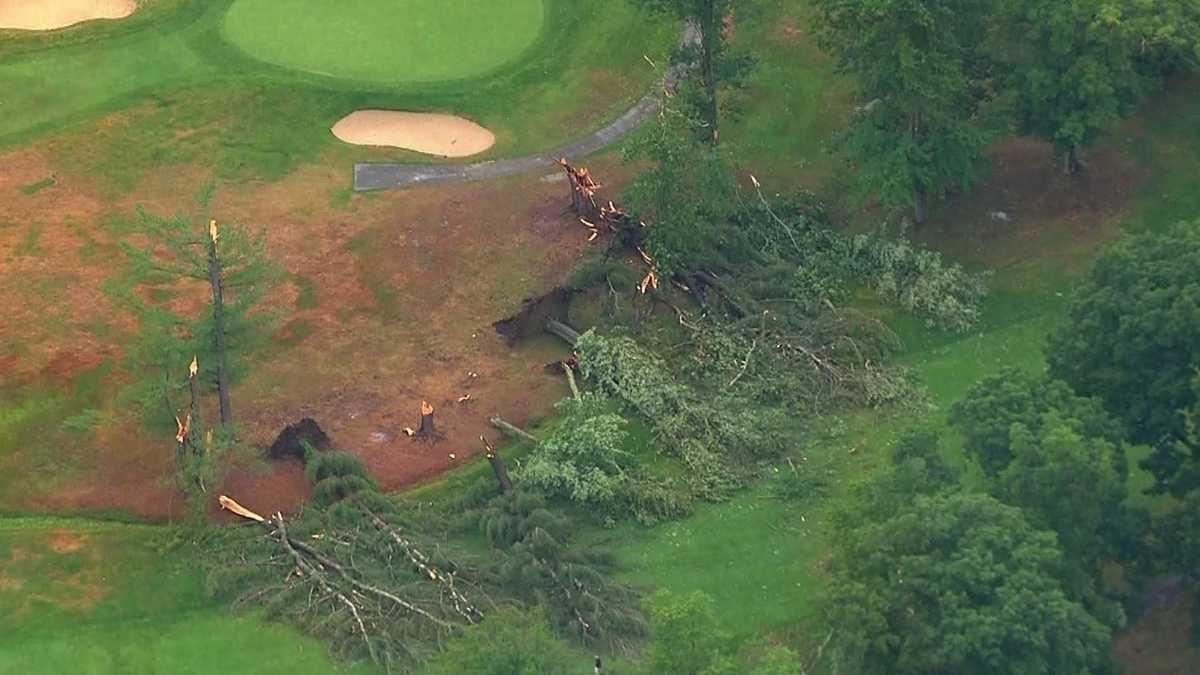 Severe thunderstorms topple power lines, trees