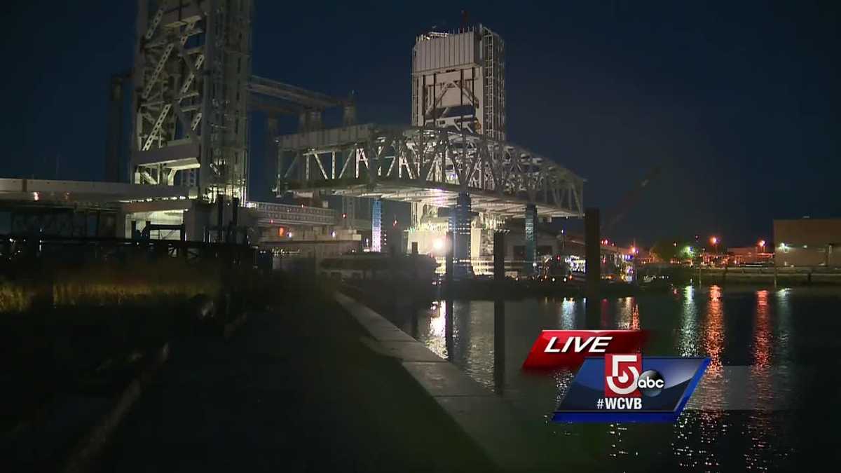 New bridge span floated down river overnight