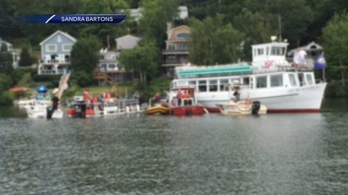 M.V. Mt. Sunapee runs aground in Lake Sunapee