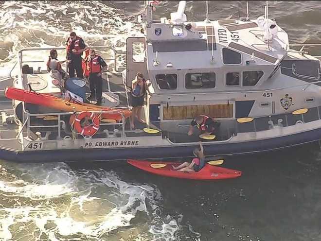 As many as 10 kayakers hit by ferry in NYC