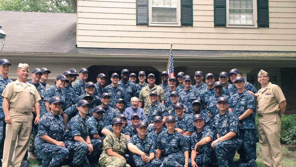 Local war hero who helped shape face of Navy honored on 92nd birthday