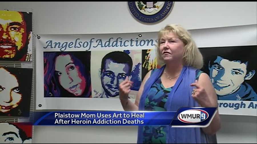 A New Hampshire mother is using her talent for painting to heal herself and others who’ve lost a loved one to addiction.