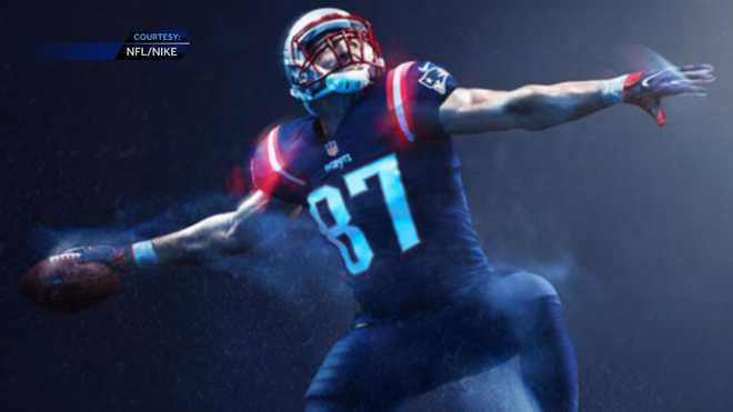 Patriots unveil first new jersey since 2003