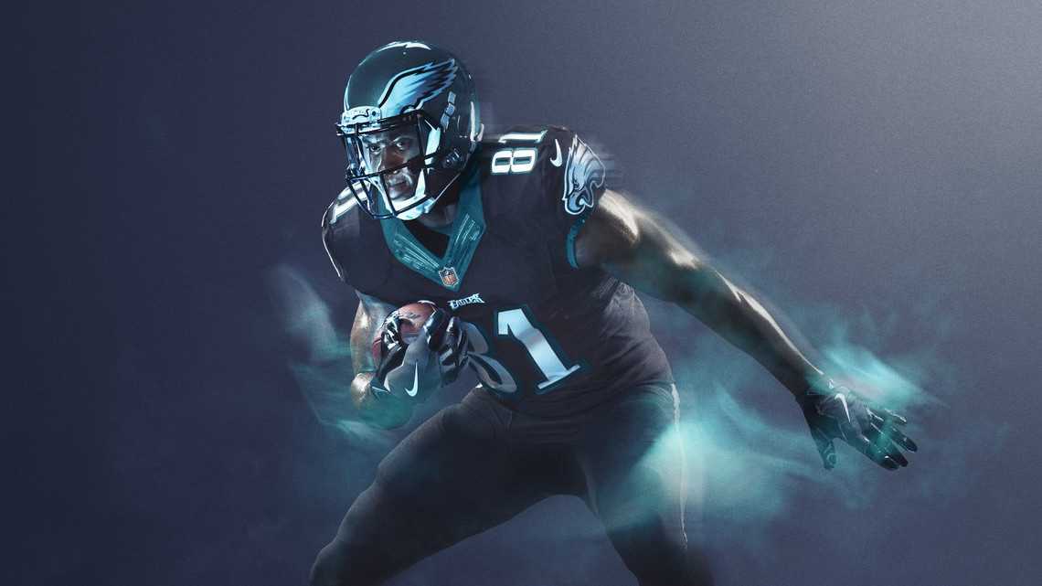 The Philadelphia Eagles And New York Giants Unveil Latest 'Color Rush'  Uniforms On Thursday Night Football