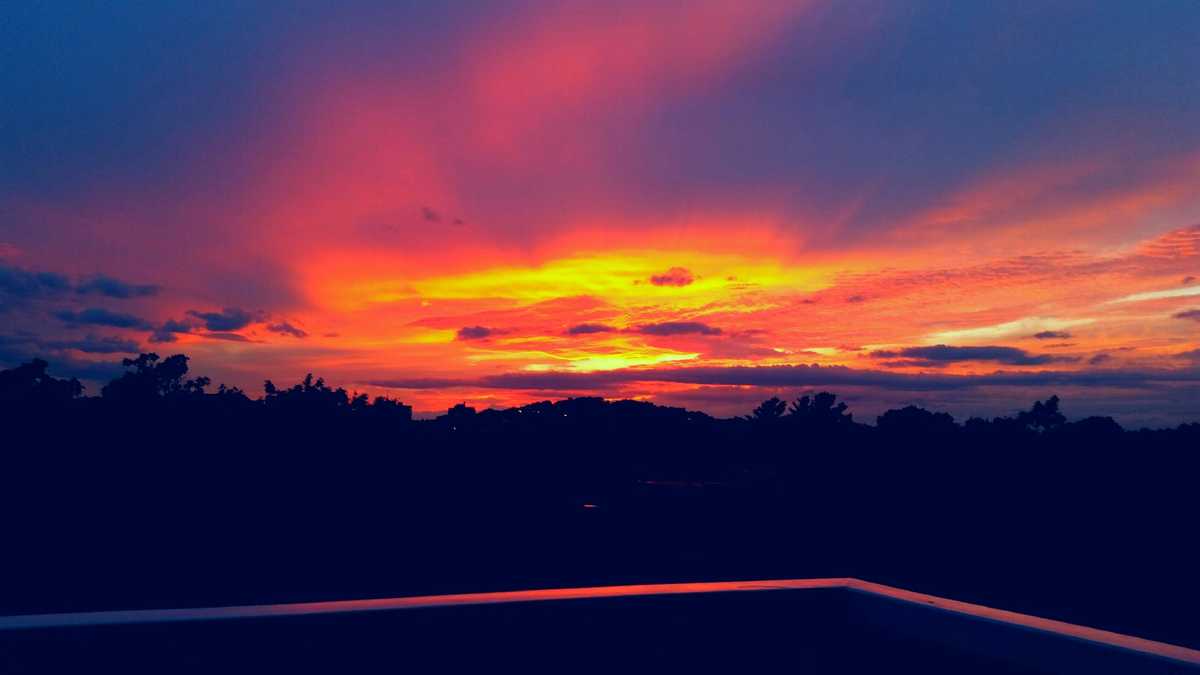 Amazing summer sunset in Massachusetts