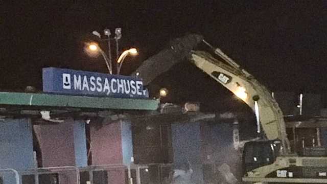 After Mass Pike goes cashless, crews demolish toll booths
