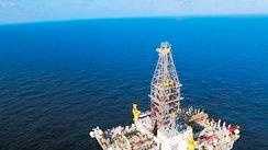 The rig Deepwater Horizon, shown operating in the U.S. Gulf of Mexico.