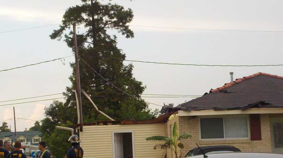 Homes damaged in Arabi after severe weather rolls through