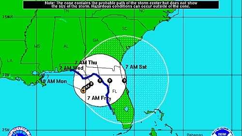 Monday morning TS Debby update