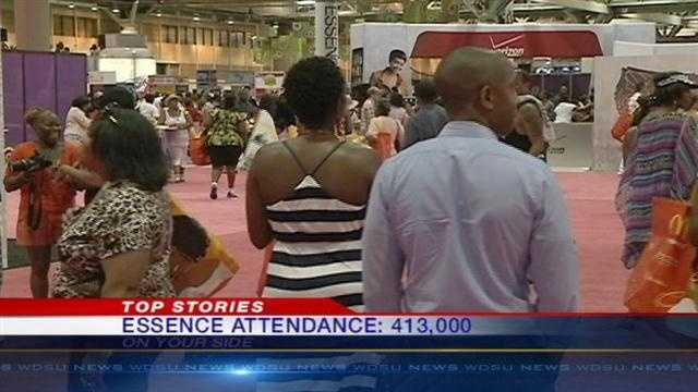 The 2012 Essence Music Festival drew 413,000 people to New Orleans for the four-day event held over the Fourth of July weekend.