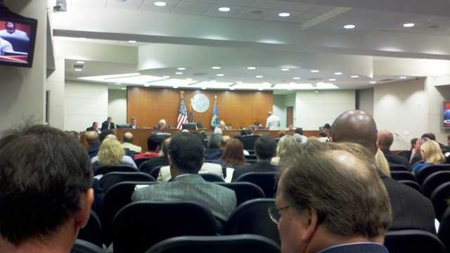 (Aug. 2012) A large crowd filled the chambers as the Jefferson Parish Council discussed matters involving the parish Housing Authority.