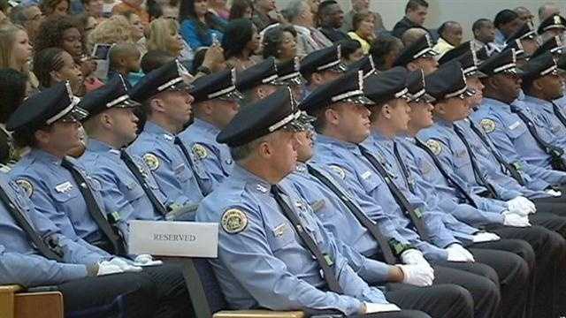 The New Orleans police department added 28 new members today.